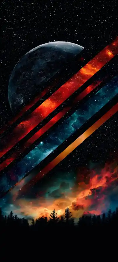 4k剪影壁纸 - 夜空 - 宇宙 - 星云「哲风壁纸」