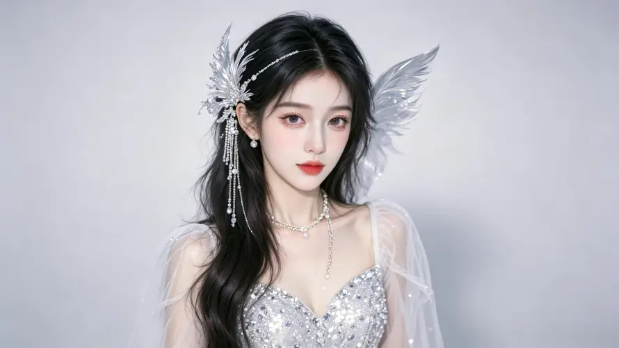 3k好看壁纸-红唇 - 美女-薄纱「哲风壁纸」
