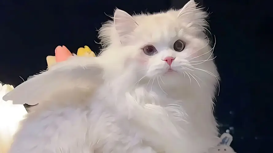 2k可爱壁纸-宠物 - 猫咪-花朵「哲风壁纸」