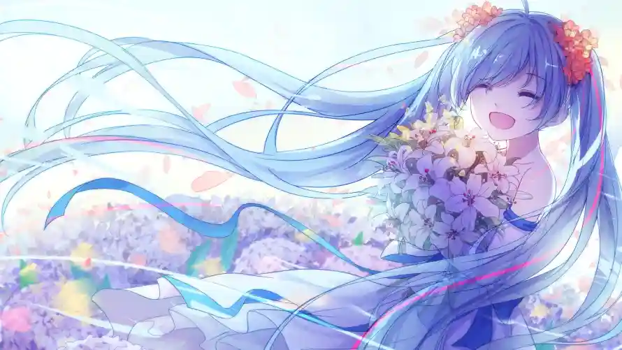 2k动漫壁纸-少女 - 插画-笑颜「哲风壁纸」