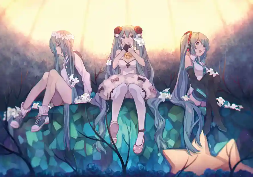 4k动漫壁纸-坐姿 - 少女-插画「哲风壁纸」