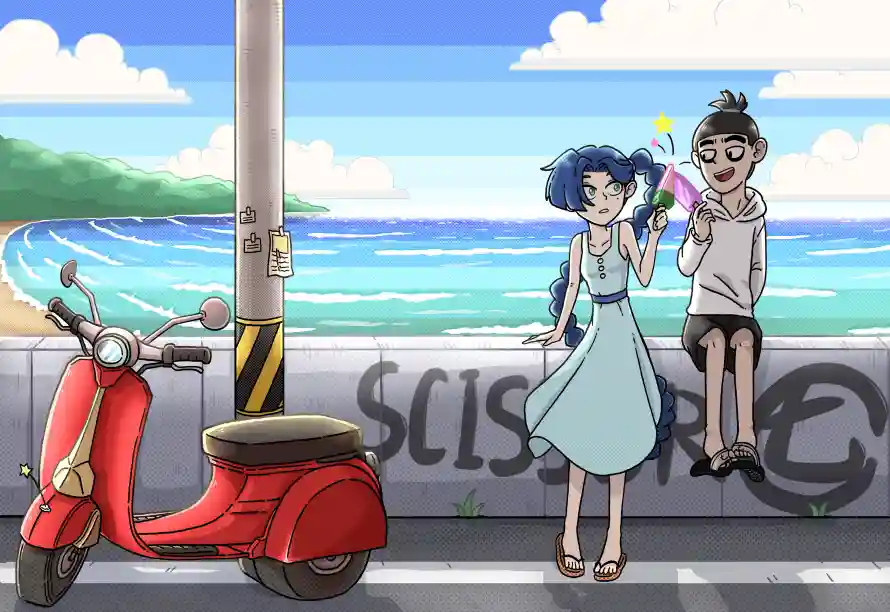 5k公路壁纸-冰棍 - 夏日-大海「哲风壁纸」