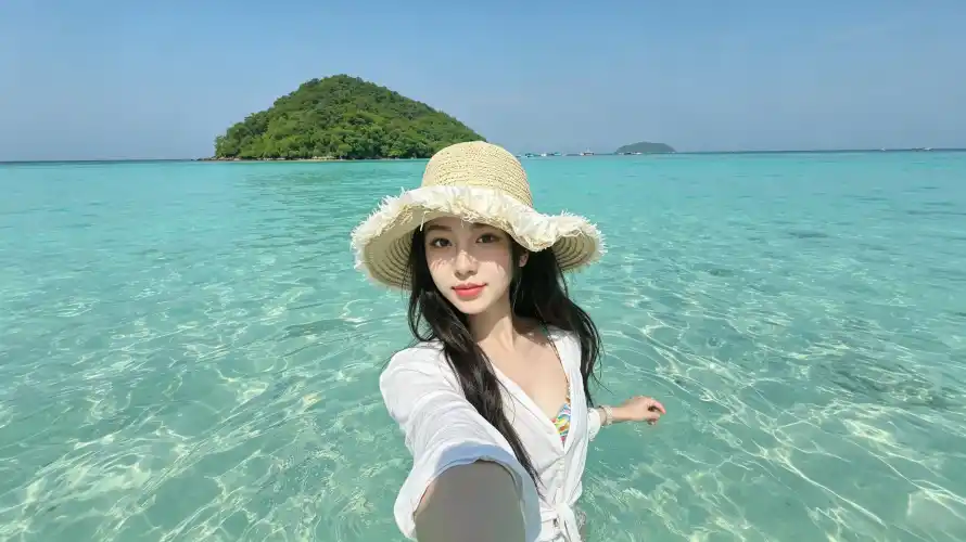 3k夏日壁纸-小岛 - 度假-泳衣「哲风壁纸」