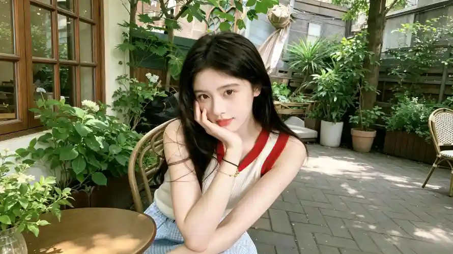 4k夏日壁纸 - 女孩 - 庭院 - 户外「哲风壁纸」