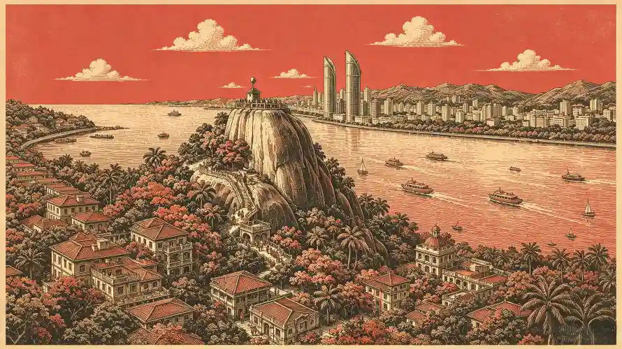 3k厦门壁纸-地标 - 复古-插画「哲风壁纸」