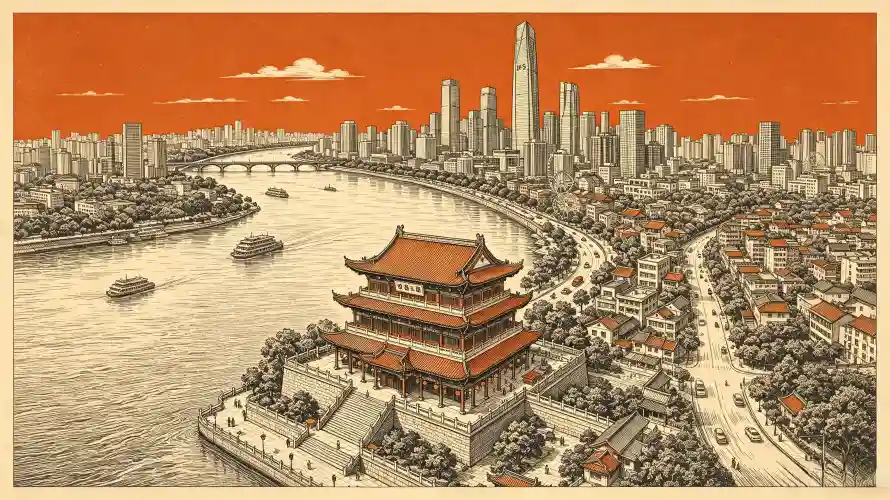 3k南昌壁纸-地标 - 城市-插画「哲风壁纸」 3k南昌壁纸-地标 - 城市-插画「哲风壁纸」