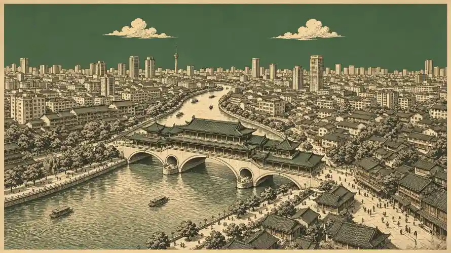 3k云朵壁纸-全国 - 城市-河流「哲风壁纸」