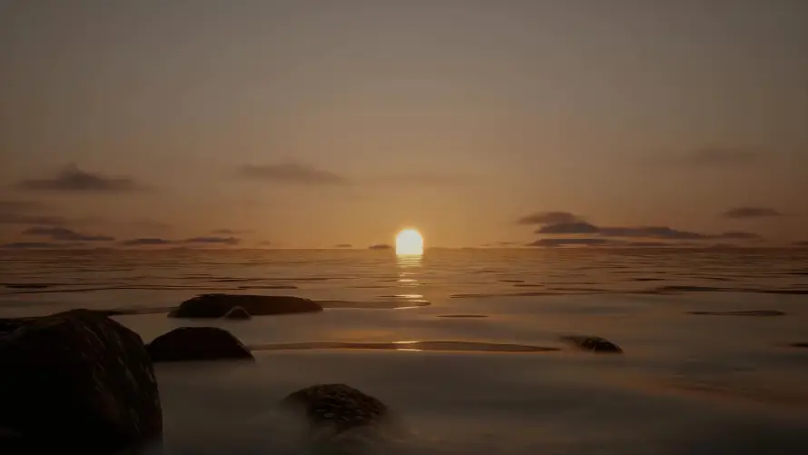 4k晚霞壁纸-暖光 - 海景-海边「哲风壁纸」