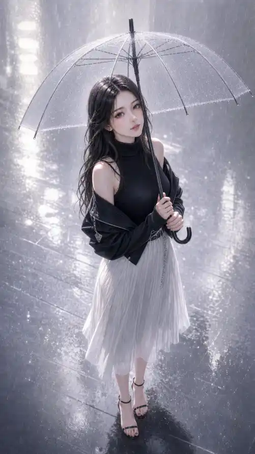 4k好看壁纸 - 少女 - 水面 - 长发「哲风壁纸」