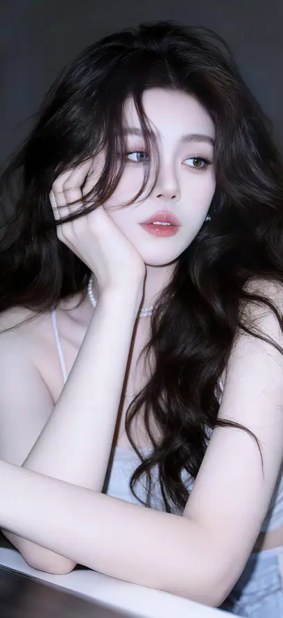 4k写真壁纸 - 卷发 - 吊带 - 女神「哲风壁纸」