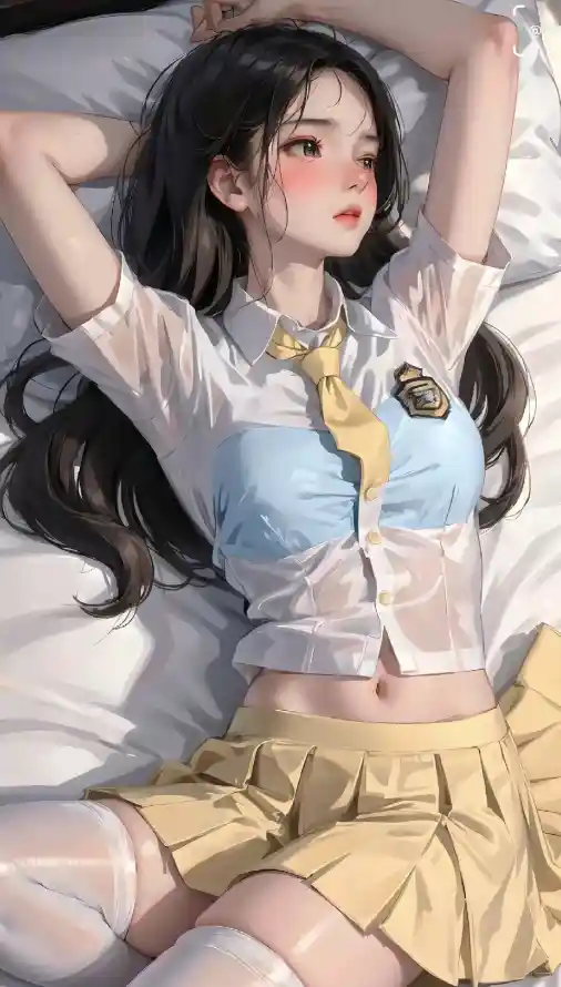 4k好看壁纸 - 床上 - 慵懒 - 白丝「哲风壁纸」