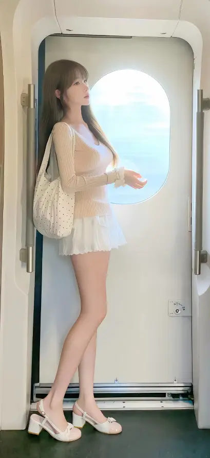 4k侧颜壁纸 - 好看 - 少女 - 车厢「哲风壁纸」
