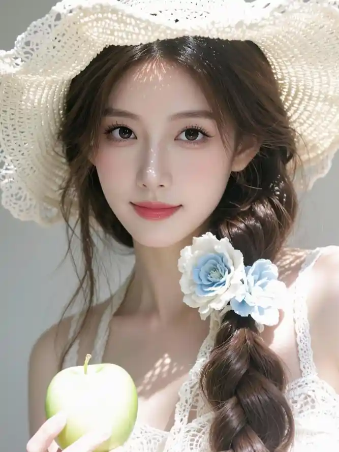 4k卷发壁纸 - 吊带 - 夏日 - 好看「哲风壁纸」