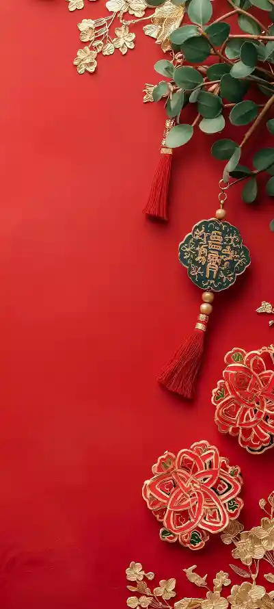 4k喜庆壁纸 - 国风 - 手机 - 挂饰「哲风壁纸」