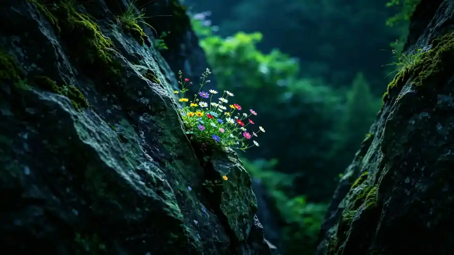 3k丛林壁纸-好看 - 山谷-岩石「哲风壁纸」