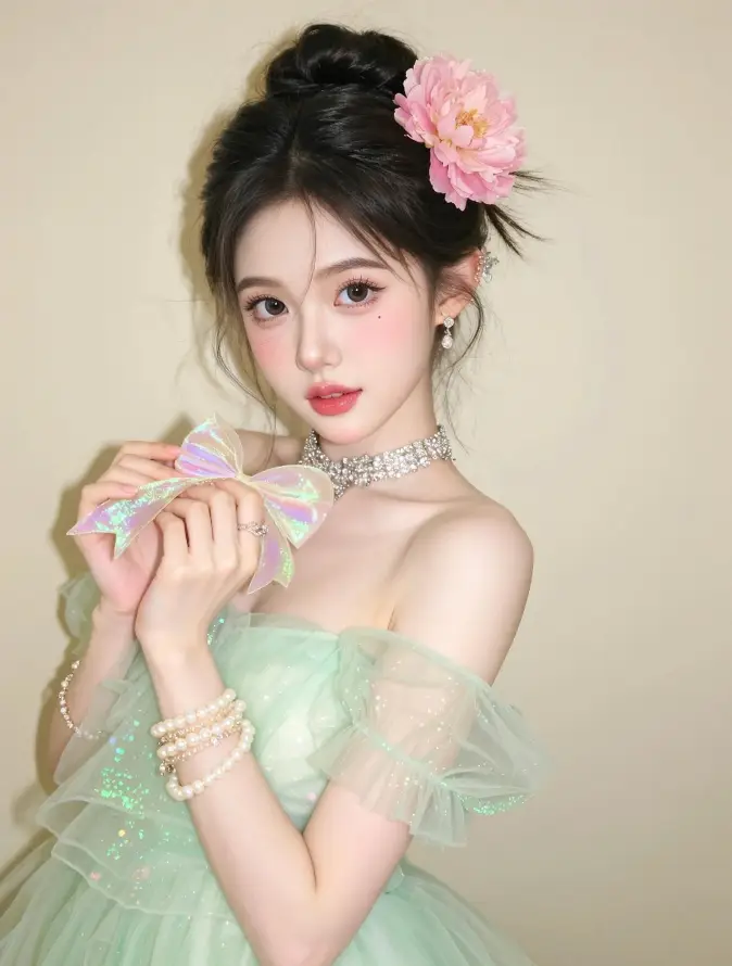 4k好看壁纸 - 红唇 - 美女 - 露肩「哲风壁纸」