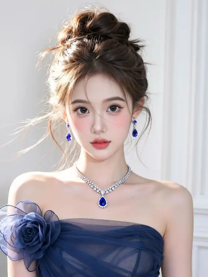 4k少女壁纸 - 纱裙 - 耳环 - 露肩「哲风壁纸」