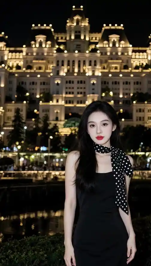 4k夜景壁纸 - 手机 - 红唇 - 美女「哲风壁纸」