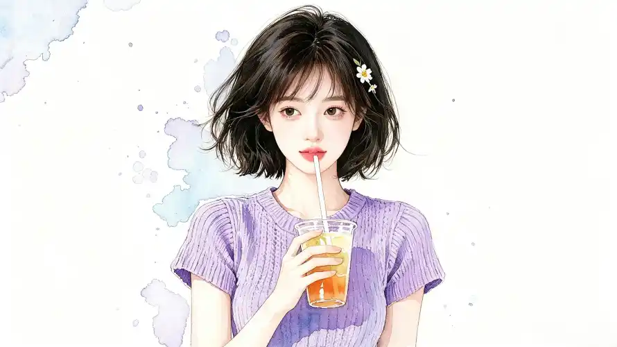 3k吸管壁纸-好看 - 手绘-插画「哲风壁纸」