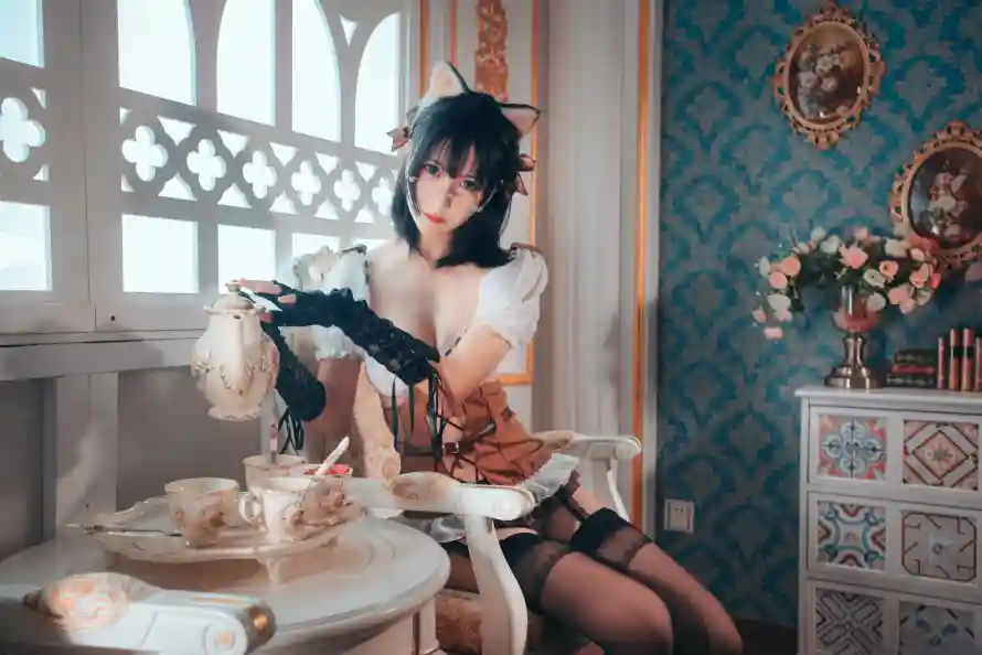 5k室内壁纸-少女 - 手套-暖光「哲风壁纸」