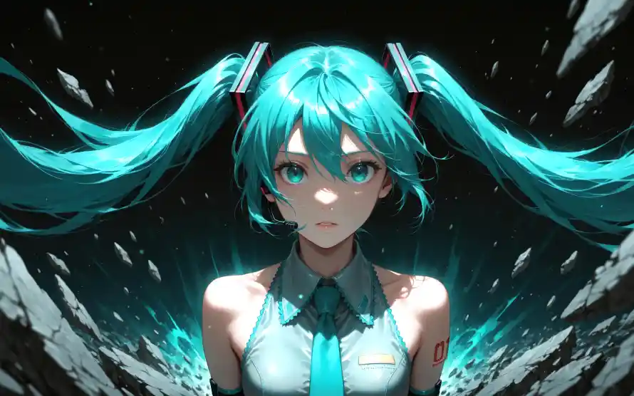 4k少女壁纸-插画 - 碎石-青发「哲风壁纸」