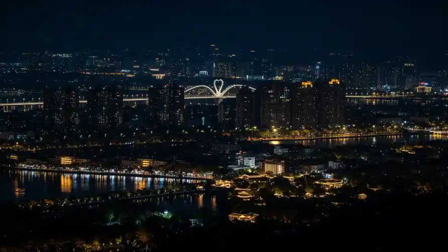 3k倒影壁纸-夜晚 - 建筑-江边「哲风壁纸」