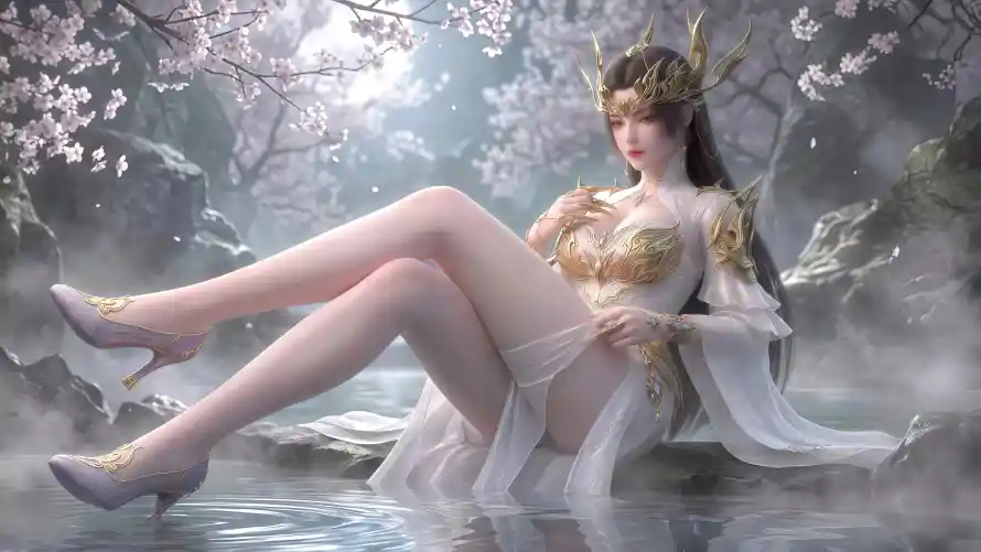 7k3D壁纸-彩鳞 - 御姐-桃花「哲风壁纸」