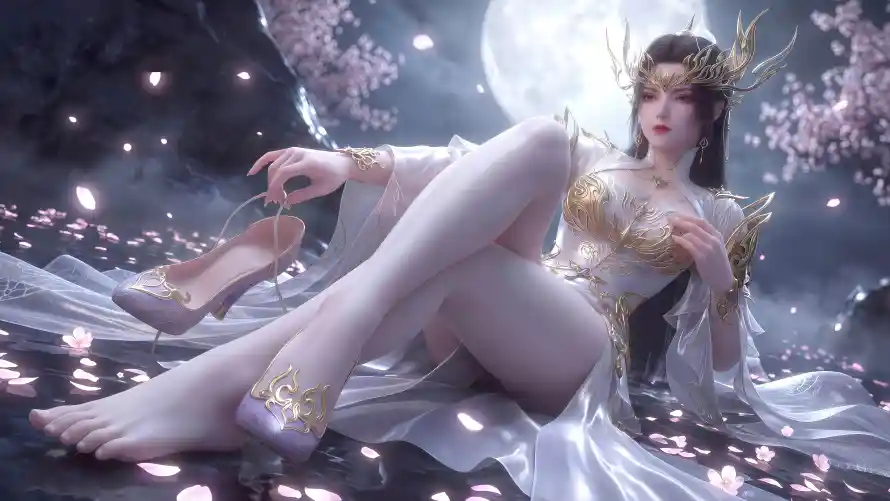 7k3D壁纸-古风 - 性感-月亮「哲风壁纸」