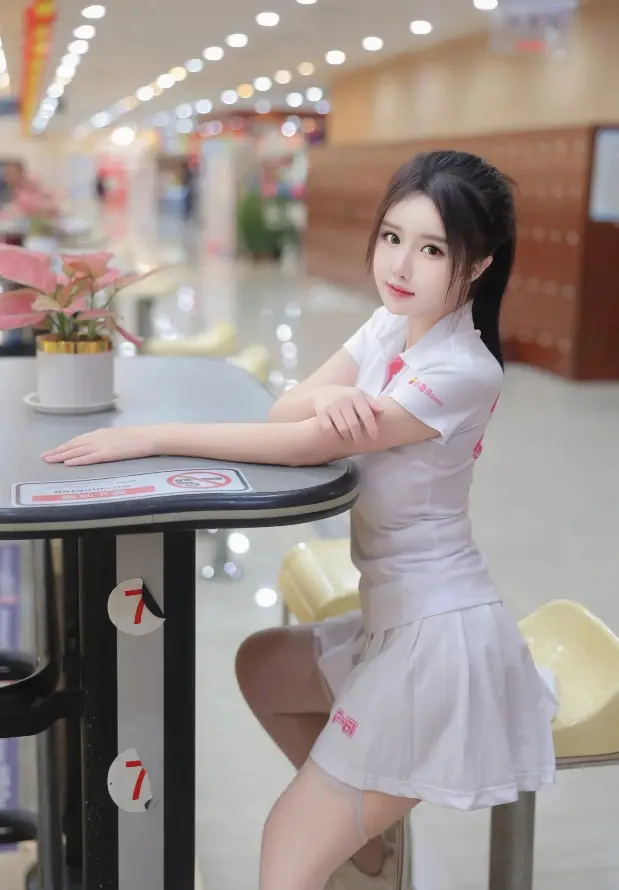 4k休闲壁纸 - 坐姿 - 红唇 - 美女「哲风壁纸」