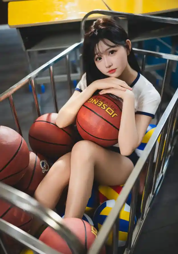 4k少女壁纸 - 球类 - 短袖 - 篮球「哲风壁纸」