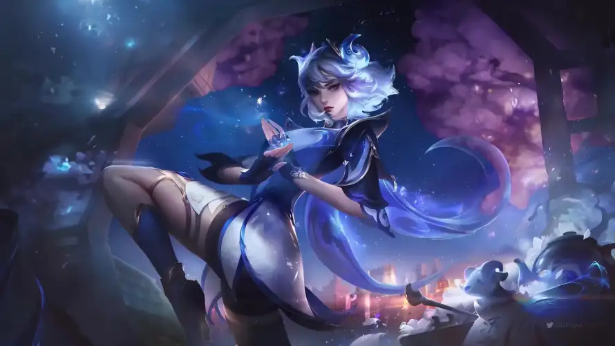 4k国风壁纸 - 夜空 - 星空 - 短发「哲风壁纸」