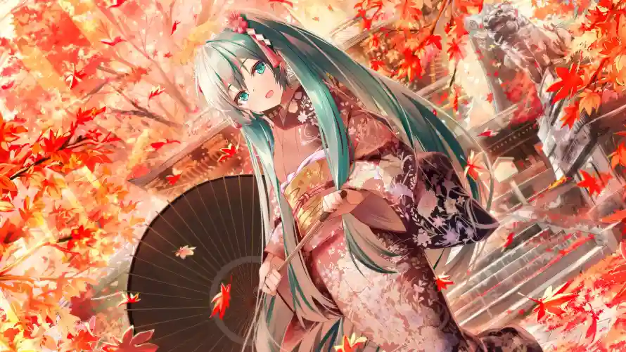 7k动漫壁纸-发饰 - 和服-和风「哲风壁纸」