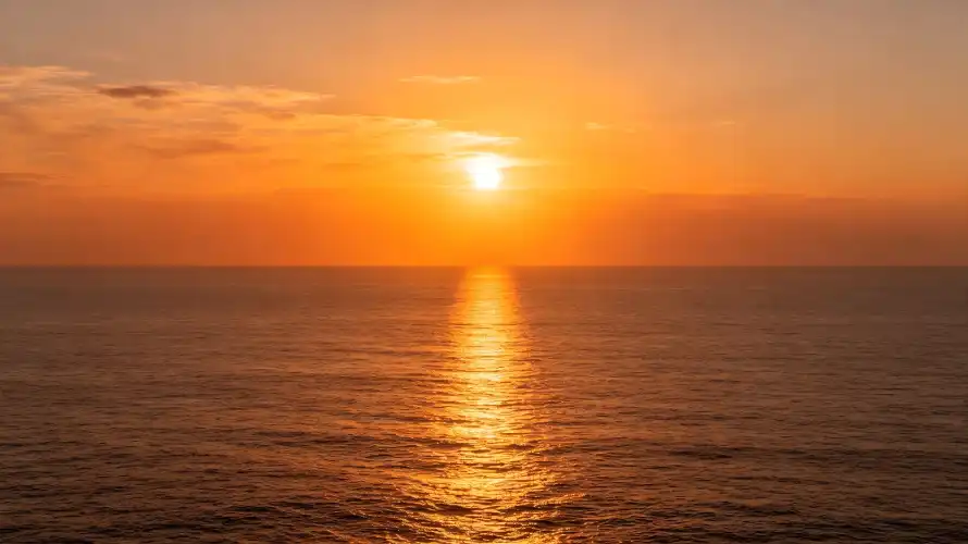 3k夕阳壁纸-大海 - 天空-晚霞「哲风壁纸」