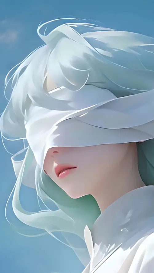 4k少女壁纸 - 插画 - 清冷 - 白衣「哲风壁纸」