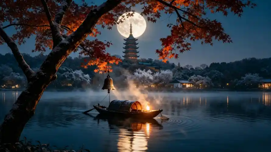 3k古塔壁纸-国风 - 夜景-好看「哲风壁纸」