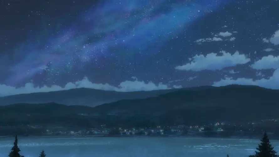 4k云层壁纸-夜色 - 星空-松树「哲风壁纸」
