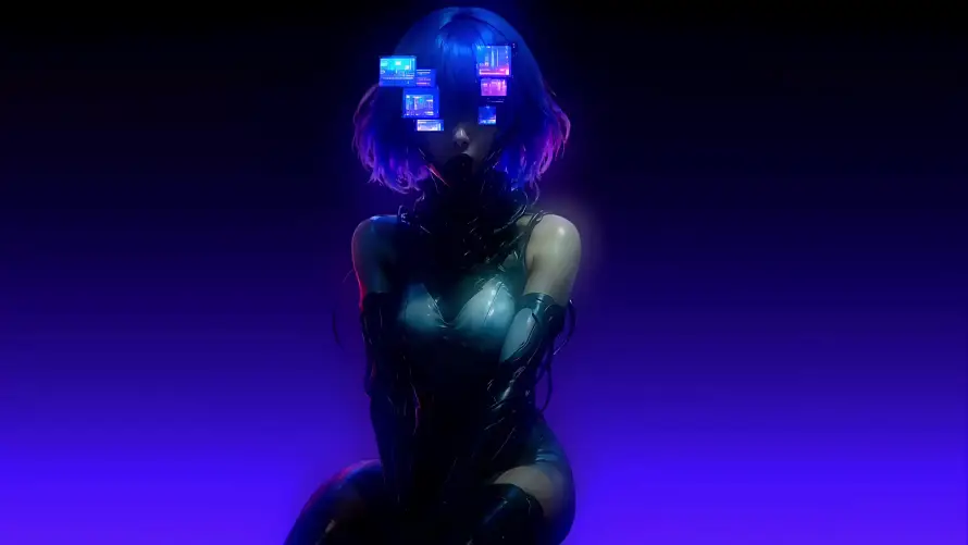 4k光影壁纸-女性 - 科幻-科技「哲风壁纸」