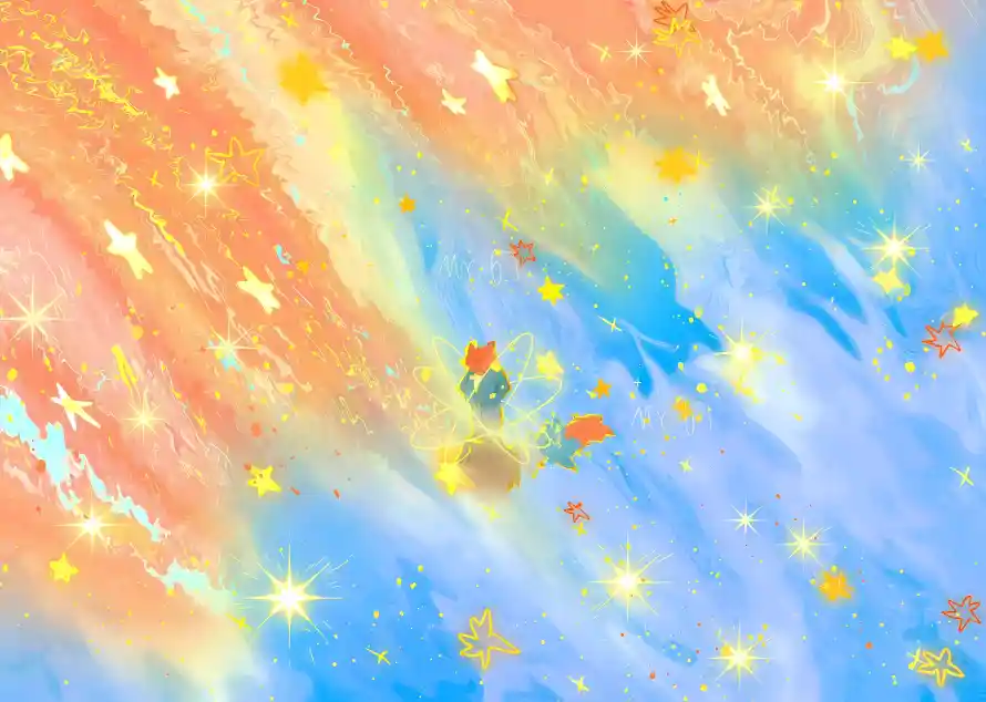 5k卡通壁纸-星光 - 星星-晕染「哲风壁纸」