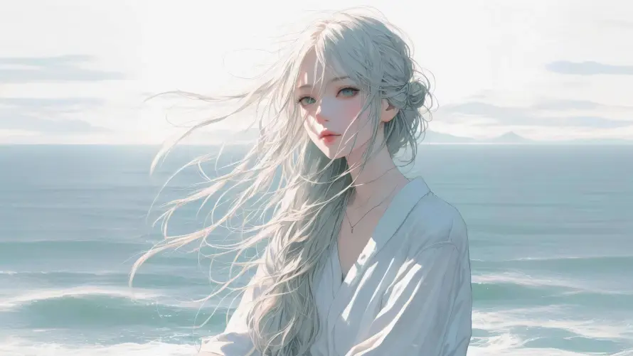 4k插画壁纸-海 - 日系-海风「哲风壁纸」