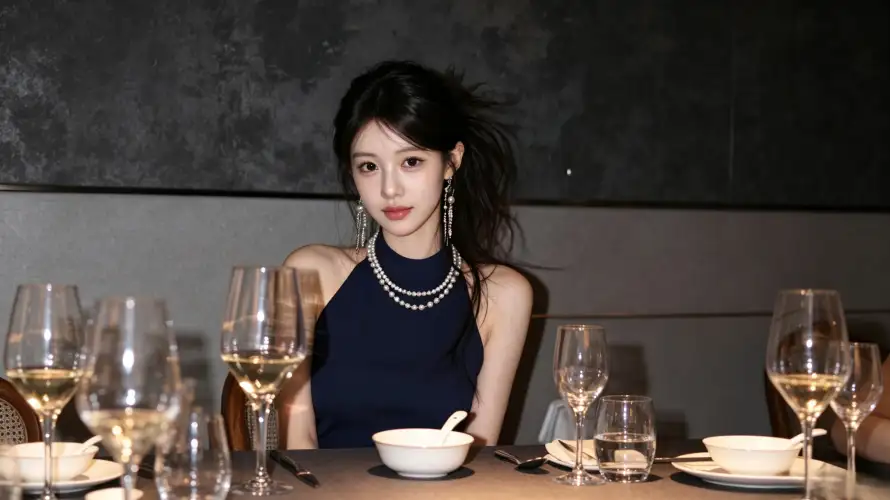 3k名媛壁纸-晚宴 - 红唇-美女「哲风壁纸」