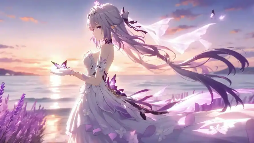 4k大海壁纸 - 婚纱 - 日落 - 海边「哲风壁纸」