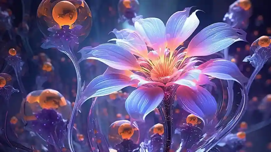 3k光影壁纸-花 - 发光-奇幻「哲风壁纸」