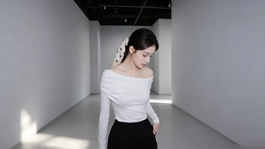 3k好看壁纸-美女 - 低马尾-氛围感「哲风壁纸」