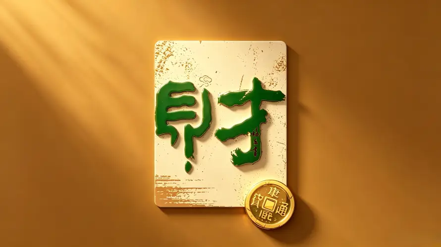 3k书法壁纸-光影 - 发财-国风「哲风壁纸」
