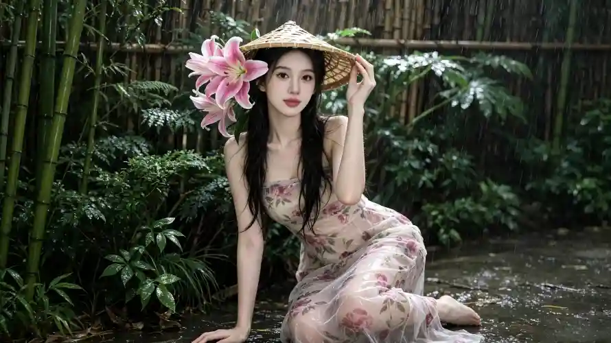3k写真壁纸-国风 - 好看-斗笠「哲风壁纸」