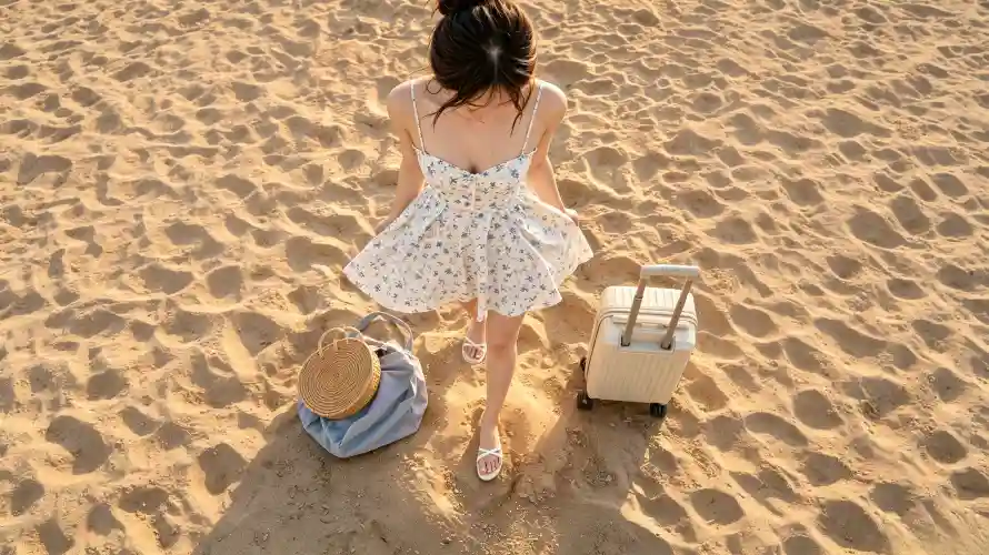 3k休闲壁纸-少女 - 度假-旅行「哲风壁纸」