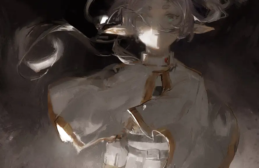 2k动漫壁纸-少女 - 披风-暗调「哲风壁纸」