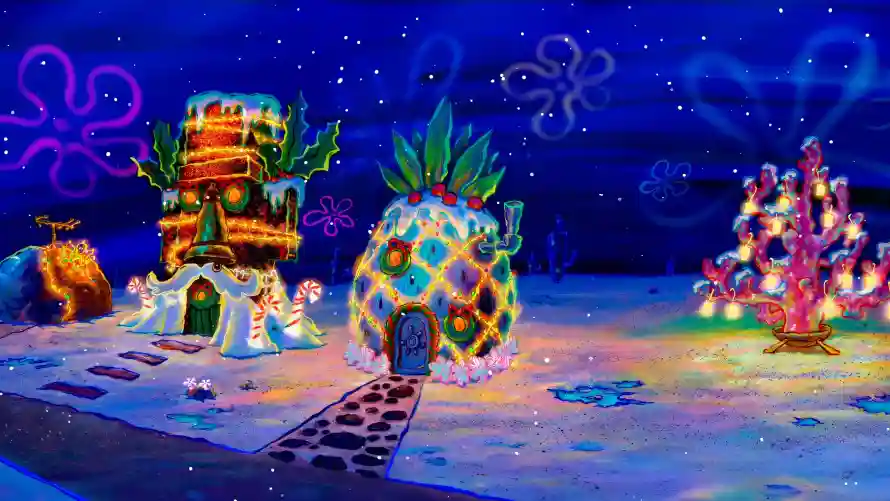 4k卡通壁纸-夜晚 - 海底-灯光「哲风壁纸」