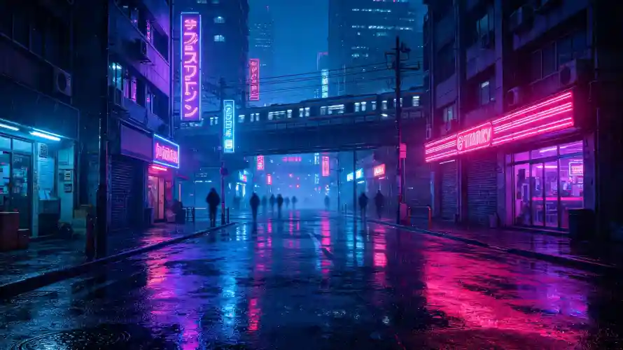 3k倒影壁纸-科幻 - 街景-街道「哲风壁纸」