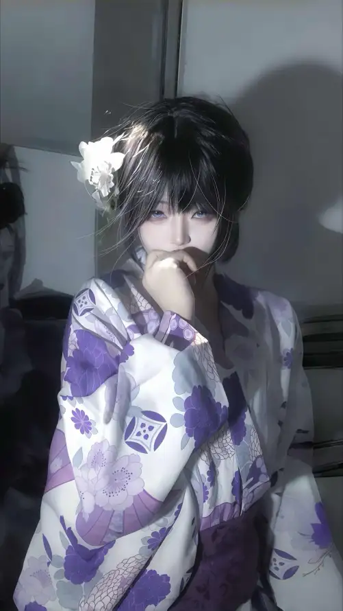 4k和服壁纸 - 室内 - 少女 - 掩嘴「哲风壁纸」